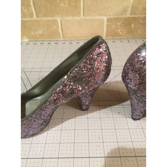 Women's Fergie Heels Purple Glitter Pumps size 8 - Picture 4 of 6